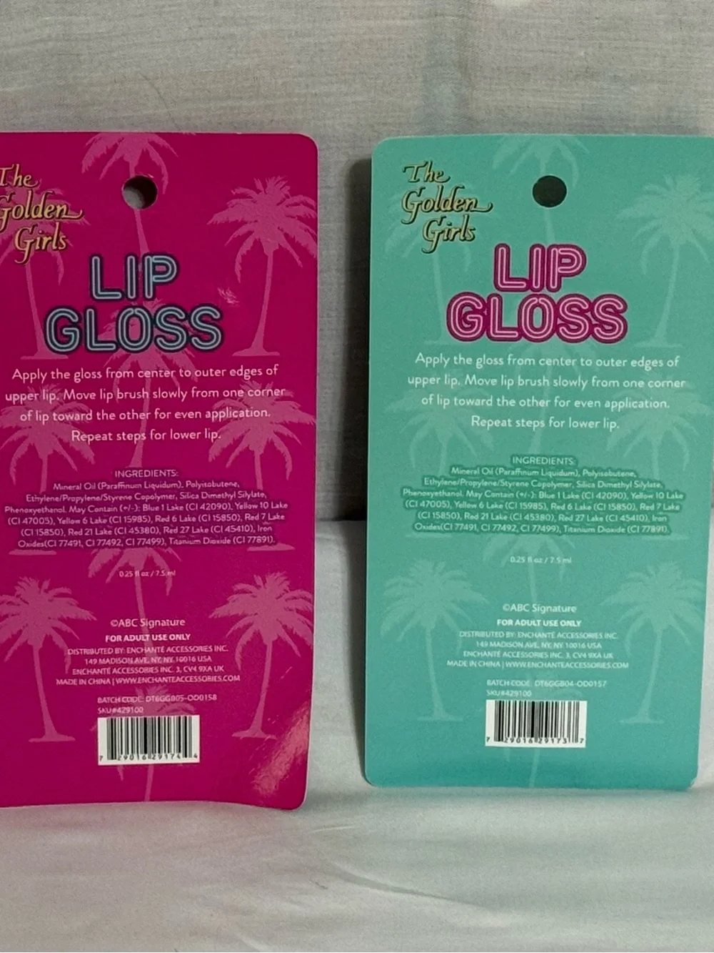The Golden Girls Lip Gloss Set of 4 NIB